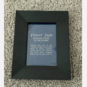 Vintage 1990’s Dennis East Int'l Black Wood 5x7 Photo Frame w/Glass Thailand